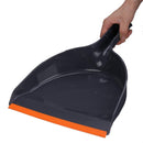 TreeLen Angle Broom and Dustpan, Dust Pan Snaps On Broom Handles - Orange