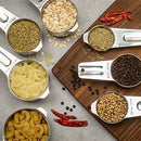 13-piece Measuring Cups and Spoons Set, 18/8 Stainless Steel Heavy Duty Good Grips with Ring Connector