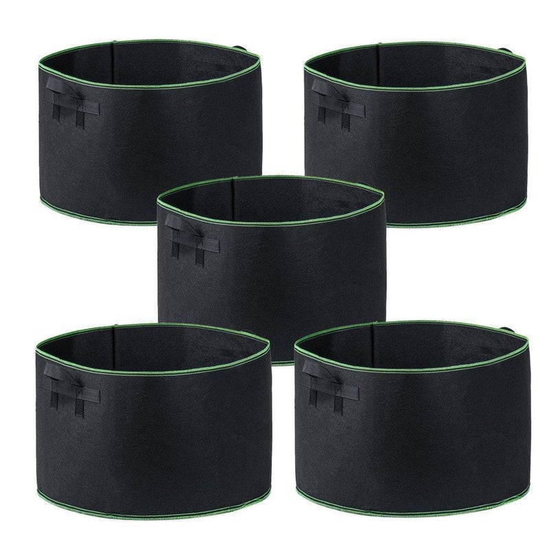 Garden4Ever Grow Bags 5-Pack 10 Gallon Aeration Fabric Pots Container with Handles