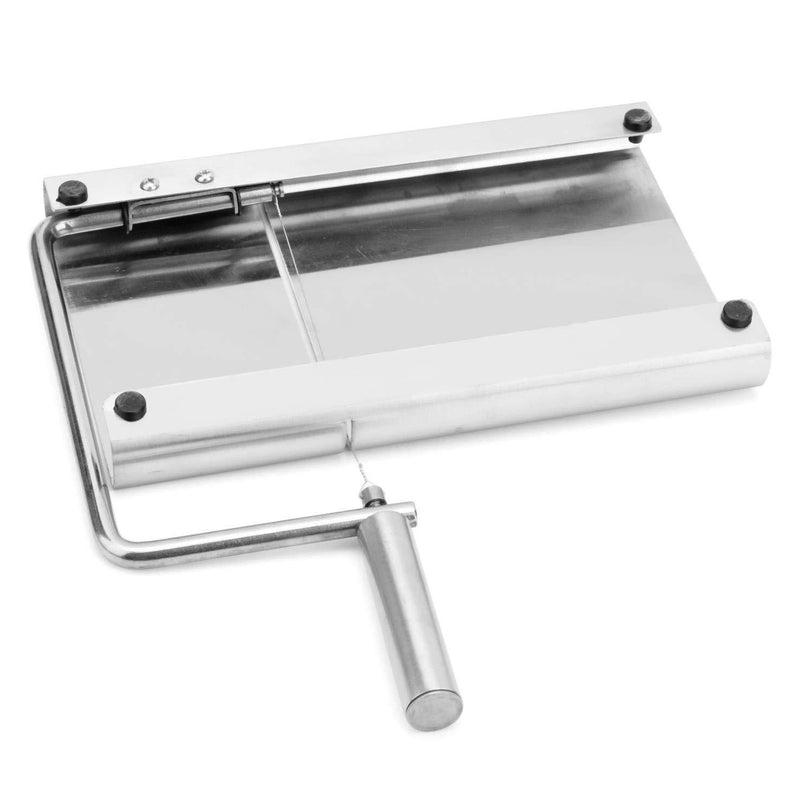 Bekith Cheese Slicer Stainless Steel Wire Cutter With Serving Board - Cheese Cutter for Hard and Semi Hard Cheese Butter