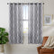 Curtains for Living Room 84 inch Grey Moroccan Tile Linen Blend Grommet Window Treatmenrt Set 2 Panels Bedroom Kitchen