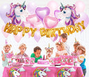 180+ PCS Complete Unicorn Party Supplies & Decorations - Glittery Unicorn Headband | Disposable Tableware Set | 30 Magical Balloons | 24 Pc Unicorn Cupcake Wrappers & Toppers | Party Favors