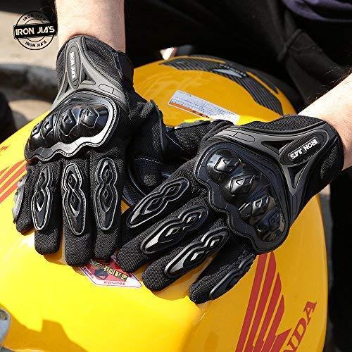 Motorcycle gloves Full finger durable for road racing bike summer spring Powersports support touch screen BLUE-M