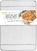 Stainless Steel Wire Cooling Rack, Cookie Cooling Rack, Baking Rack, Grid Design, Size 12" x 17" Dishwasher Safe Wire Rack. Fits Half Sheet Cookie Pan Oven Safe Rack