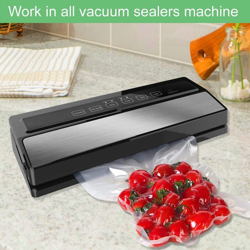 100 Vacuum Sealer Bags 50 Each Size: Pint 6" x 10" and Quart 8" x 12" for Food Saver, Seal a Meal Vac Sealers