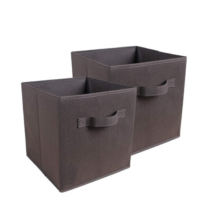 Zuer Foldable Storage Cubes- Thickening Collapsible Fabric Boxes Household Cube Storage Box - Moistureproof, Dustproof, Odourless (2 Pack) (Yellow)