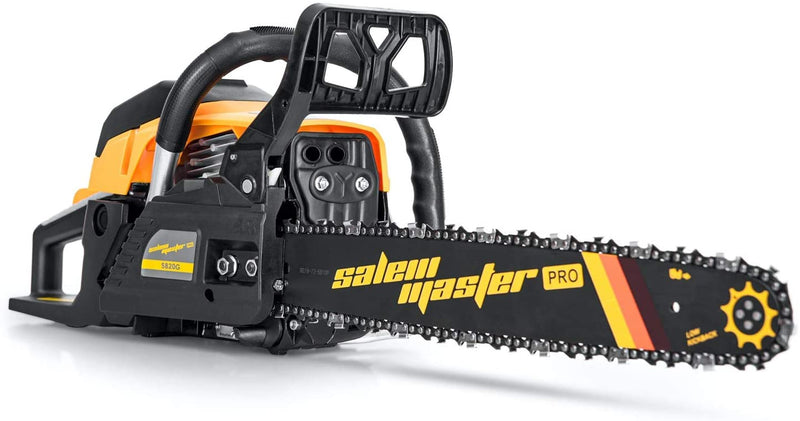 SALEM MASTER 5820G 58CC 2-Cycle Gas Powered Chainsaw, 18-Inch Chainsaw, Handheld Cordless Petrol Gasoline Chain Saw for Farm, Garden and Ranch