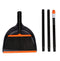 TreeLen Angle Broom and Dustpan, Dust Pan Snaps On Broom Handles - Orange