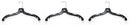 NAHANCO 2500 Plastic Dress Hanger, Heavy Weight, 17", Black (Pack of 100)