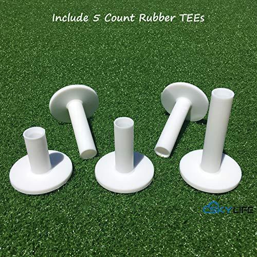 SkyLife Golf Rubber Tee Holder Set for Driving Range Golf Practice Mat (1.5''/2''/2.6''/2.8''/3'')