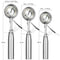 Cookie Scoop, Ice Cream Scoop, Cookie Scooper with Trigger Large Medium Small Ice Cream Scoopers, 18/8 Polished Stainless Steel Melon Ballers Cookie Scooper - Gift Package (New Set of 3)