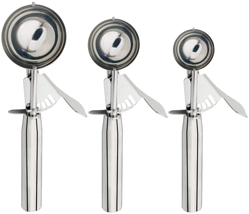 Fayomir Cookie Scoop Set, Ice Cream Scoop Set, Multiple Size Large-Medium-Small Size, Selected 18/8 Stainless Steel Cupcake Scoop for Cookies, Ice Cream, Cupcakes, Meatballs