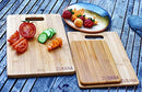 ZUBANA Premium All Natural Bamboo Wood Cutting Board 3 Piece Set