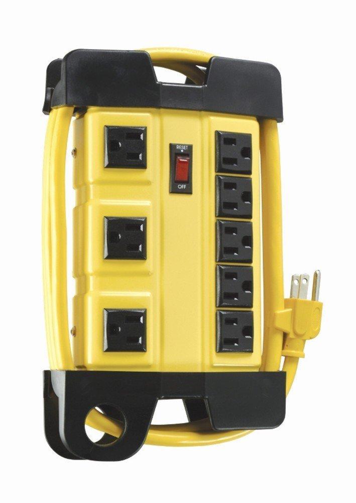 Woods 4655 Power Strip, Yellow/Black