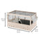 Ferplast Arena 80 Rabbit, Guinea Pigs and Small Animals Wooden Cage, Black, 82 x 52 x 45.5 cm