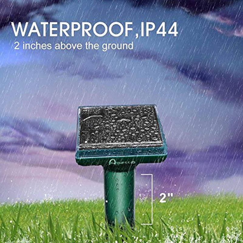 Apello 2 Pack Mole Repellant Solar Mole Repeller Chipmunk Repellent Vole Gopher Repellent Ultrasonic Get Rid of Moles No Killing Like Mole Traps Gopher Trap Mole Killer or Mole Poison