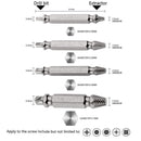 4PCS Damaged Screw Remover and Extractor Set by EasyOut - Stripped Screw Remover.