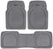 Motor Trend MT-923-GR Flextough Contour Liners - Deep Dish Heavy Duty Rubber Floor Mats for Car Suv Truck and Van - All Weather Protection, Gray