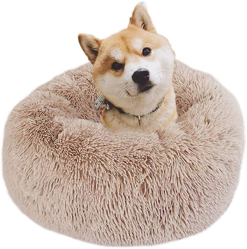 Nest 9 Warm Soft Pet Calming Bed, Plush Round Cute Nest Comfortable Sleeping for Puppy Dog Kitty Cat