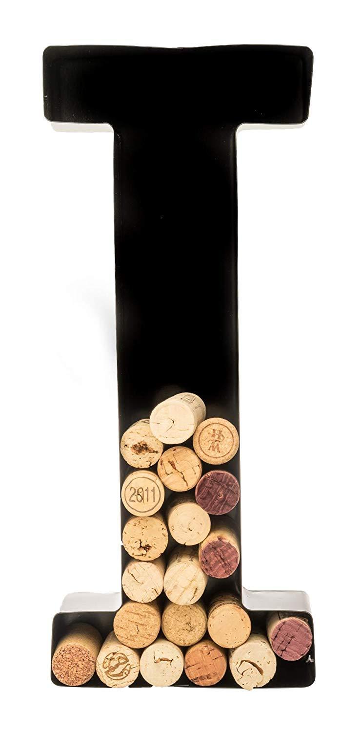 Wine Cork Holder - Metal Monogram Letter (M) by Will's