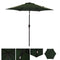 Patio Watcher Outdoor Market Patio Umbrella, 9 Ft Table Umbrella with Push Button Tilt and Crank,Dark Green