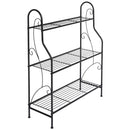 DOEWORKS 3 Tier Metal Plant Stand, Plant Display Rack,Stand Shelf, Pot Holder for Indoor Outdoor Use, Black