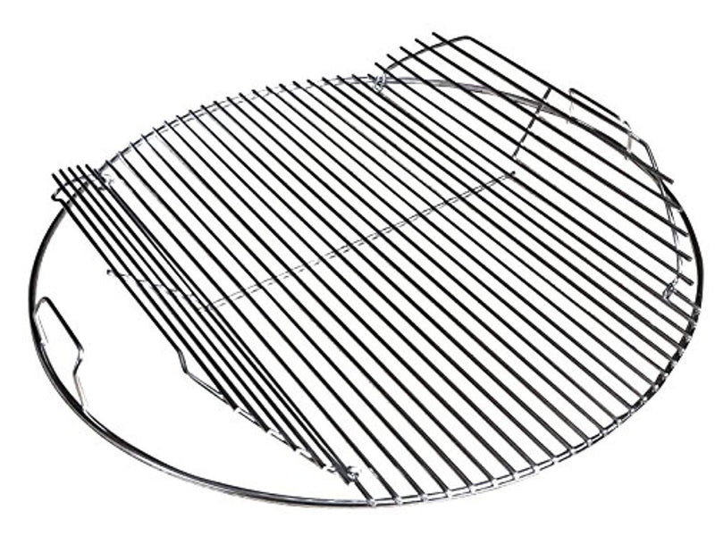 Kettle Kommander 22.5 Inch 304 Stainless Steel 4.5 mm Hinged Grilling/Cooking Replacement Grate - for use in 22" Weber Charcoal Grills - Stronger Design