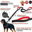 Primal Pet Gear Dog Leash 8ft Long - Traffic Padded Two Handle - Heavy Duty - Double Handles Lead for Control Safety Training - Leashes for Large Dogs or Medium Dogs - Dual Handles Leads