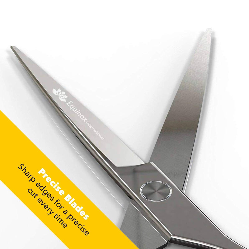 Equinox International Barber & Salon Styling Series - Barber Hair Cutting Scissors/Shears - 6.0" Overall Length - Detachable Finger Rest Stainless Steel