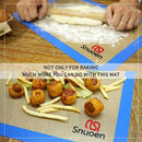 Silicone Baking Mat,2 Sheets Pack Size 16.5" x 11 5/8" Heat Range From -40℉ TO 500℉ Non Stick Even Heat Distribution Sheet for Macaron/Pastry/Cookie/Bun/Bread Making By SNUOEN