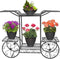 Sorbus Garden Cart Stand & Flower Pot Plant Holder Display Rack, 6 Tiers, Parisian Style - Perfect for Home, Garden, Patio (Black)