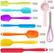 9 Piece Silicone Spatula Set - 446°F Heat Resistant Rubber Spatula .Kitchen Spatulas.Plastic Spatula. for Cooking, Baking, Mixing. Nonstick Cookware friendly.