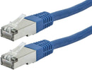 Monoprice ZerobootCat6A Ethernet Patch Cable - Network Internet Cord - Zeroboot RJ45, Stranded, 550Mhz, STP, Pure Bare Copper Wire, 10G, 26AWG, 14ft, Blue