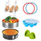 Pressure Cooker Accessories Set Steamer Basket, Egg Bites Mold, Egg Rack, Silicone Mini Oven Mitts, Springform Pan Fits for 6/8 Qt with 2 Pack Sealing Ring for 5 or 6 Quart IP Pot Models (8pcs)