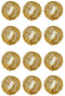 Godinger Gold Round Mesh Napkin Rings - Set of 12