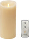 Remote Include Flameless Candle: Vanilla Scented Moving Flame Candle with Timer (3.5"x9" Ivory)