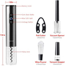 FOHO Electric Wine Opener, 6 in 1 Cordless Automatic Corkscrew Set, Gift Box contains Air Pressure Wine Opener, Foil Cutter