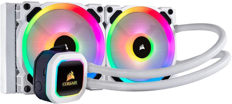 Corsair H100i RGB PLATINUM AIO Liquid CPU Cooler,240mm,Dual ML120 PRO RGB PWM Fans,Intel 115x/2066,AMD AM4/TR4