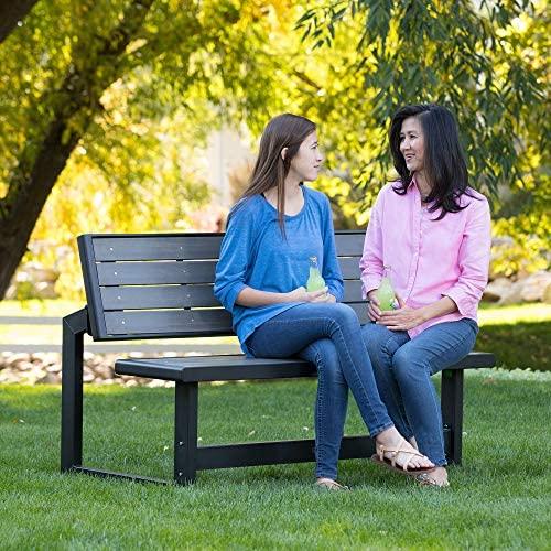 LIFETIME 60139 Outdoor Convertible Bench, 55 Inch, Mocha Brown