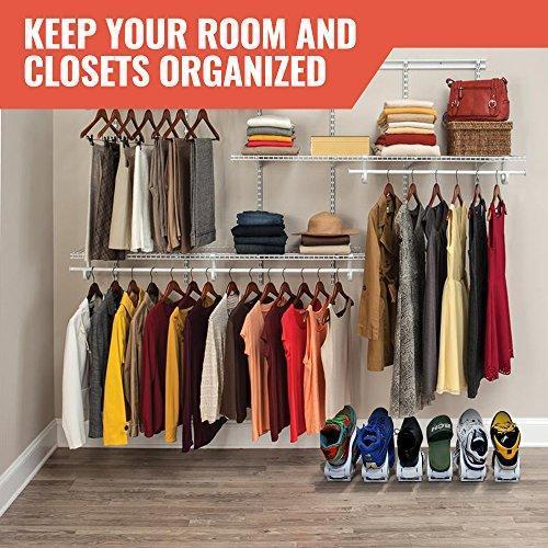 B&E Store Shoe Slots Space Saver | Shoe Slotz Space Saver | Shoe Slots Organizer | Shoe Organizer Space Saver | Shoe Stacker | Easy Shoe Organizer |10 Pcs Pack