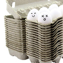 Egg Cartons (18-Pack); Each for One Dozen, Eco-friendly Recycled Material Biodegradable 12-count Egg Cartons w/Labels