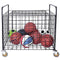 MyGift Metal Rolling Sports Ball Storage Hopper & Equipment Cart