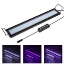 Hygger Full Spectrum Aquarium Light with Aluminum Alloy Shell Extendable Brackets, White Blue Red LEDs, External Controller, for Freshwater Fish Tank