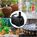 Homasy 400GPH Submersible Pump 25W Ultra Quiet Fountain Water Pump with 5.9ft Power Cord, 2 Nozzles for Aquarium, Fish Tank, Pond, Hydroponics, Statuary