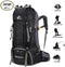 60L Waterproof Lightweight Hiking Backpack with Rain Cover,Outdoor Sport Travel Daypack for Climbing Camping Touring