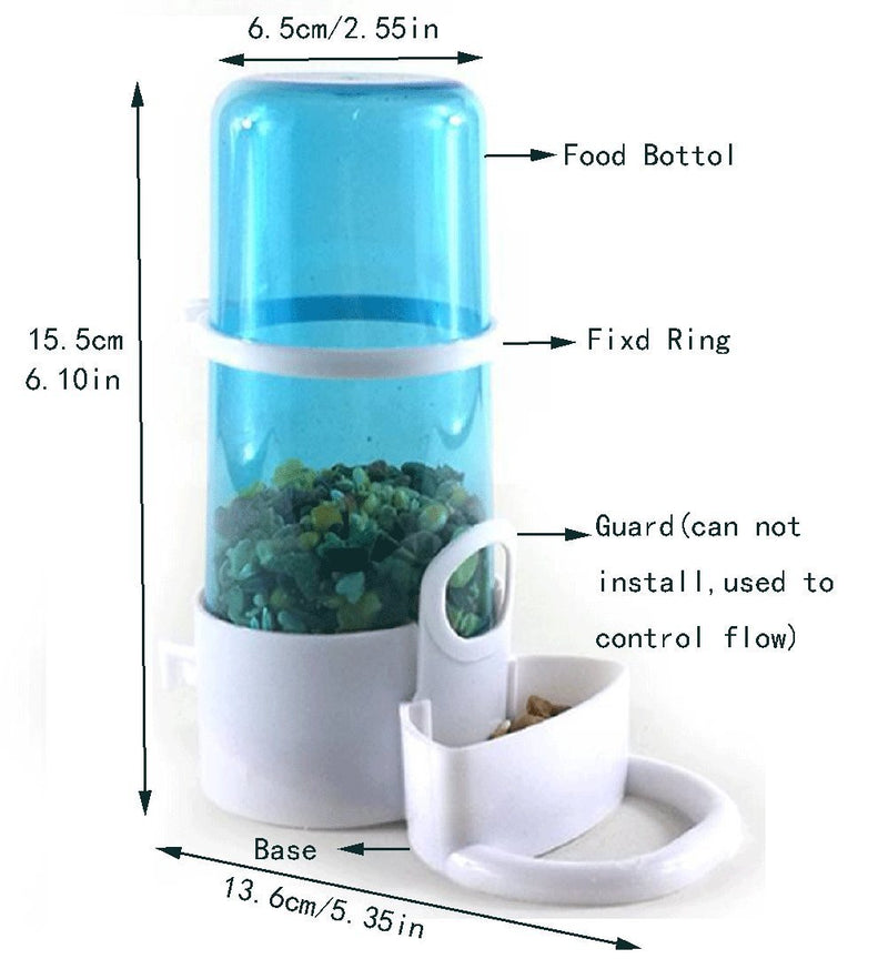 Cydnlive Automatic Pet Feeder, Hamster Hedgepig Rabbit Bird Small Animal Feeding Food Dispenser with Holder