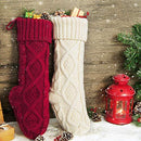 LimBridge Christmas Stockings, 4 Pack 18 inches Large Size Cable Knit Knitted Xmas Rustic Personalized Stocking Decorations for Family Holiday Season Decor, Cream or Burgundy