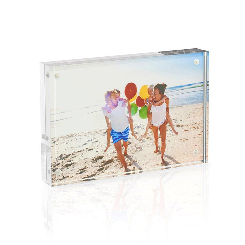 TWING Premium Acrylic Photo Frame - 5x7 inches Magnet Photo Frame -Double Sied Thick Desktop Frames (5 Pack)