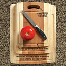 CC Boards 3-Piece Bamboo Cutting Board Set: Wooden butcher block boards with juice groove and handle; Slice veggies, bread or meat; great for serving cheese and crackers