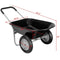 Giantex 2 Tire Wheelbarrow Yard Garden Cart Heavy Duty Landscape Wagon for Outdoor Lawn Use Utility Hualing Cart 330Lbs Load Capacity, Black